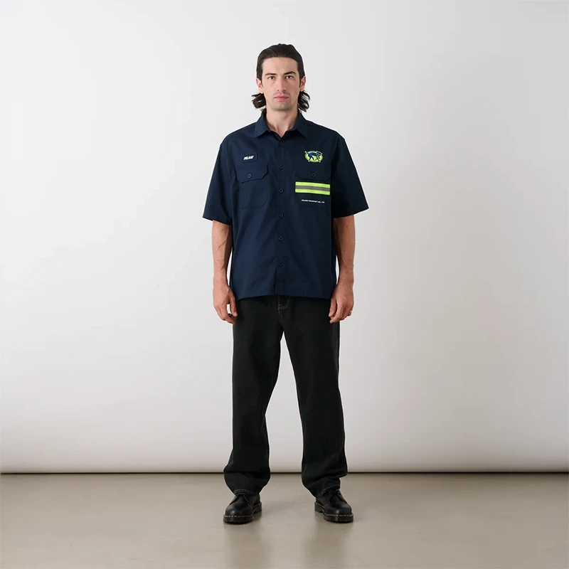 Palace Transport Navy Shirt - Image 4