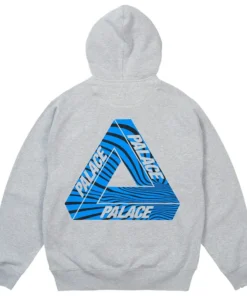 Palace Tri-Vortex Grey Marl Hoodie