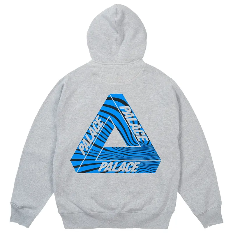 Palace Tri-Vortex Grey Marl Hoodie