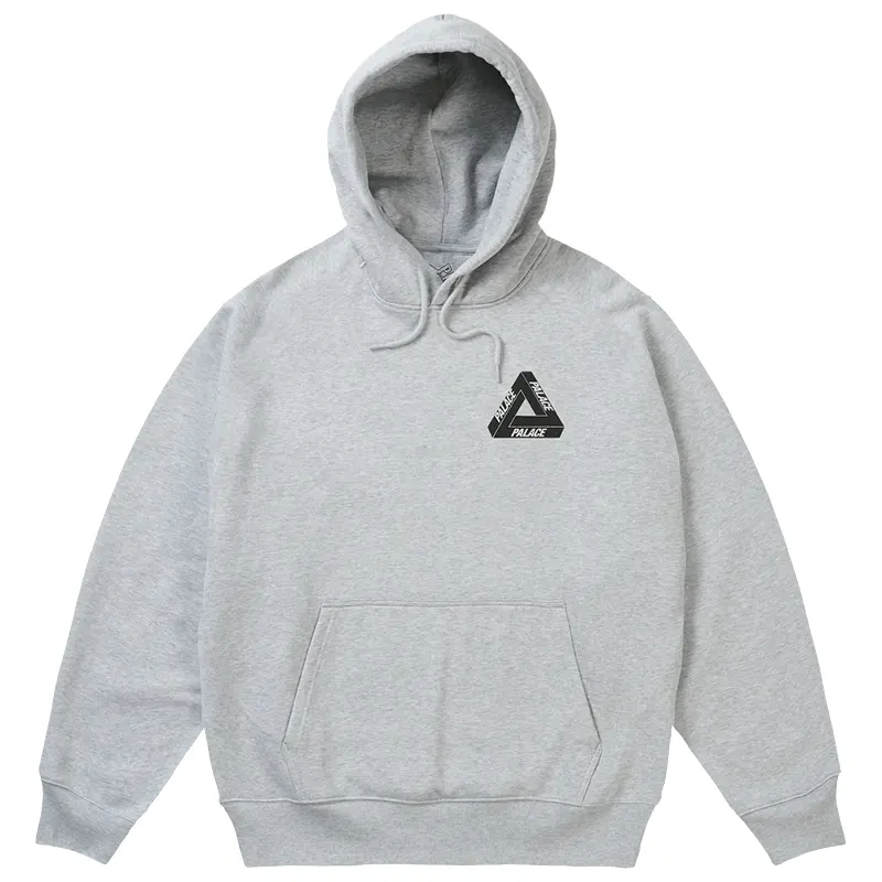 Palace Tri-Vortex Grey Marl Hoodie - Image 2