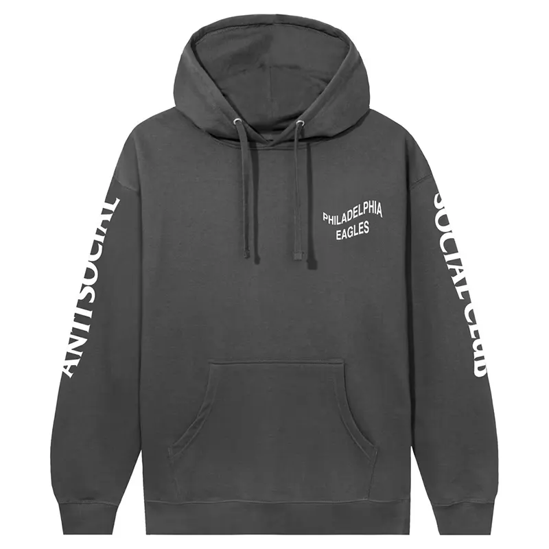 Philadelphia Eagles AntiSocialSocialClub x NFL Charcoal Impact Blossom Hoodie - Image 3