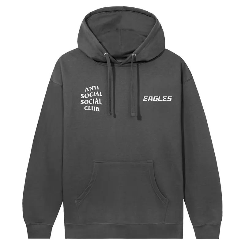 Philadelphia Eagles AntiSocialSocialClub x NFL Charcoal Snap Hoodie - Image 2