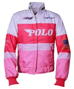 Pink Pony Cotton Canvas Bomber Jacket