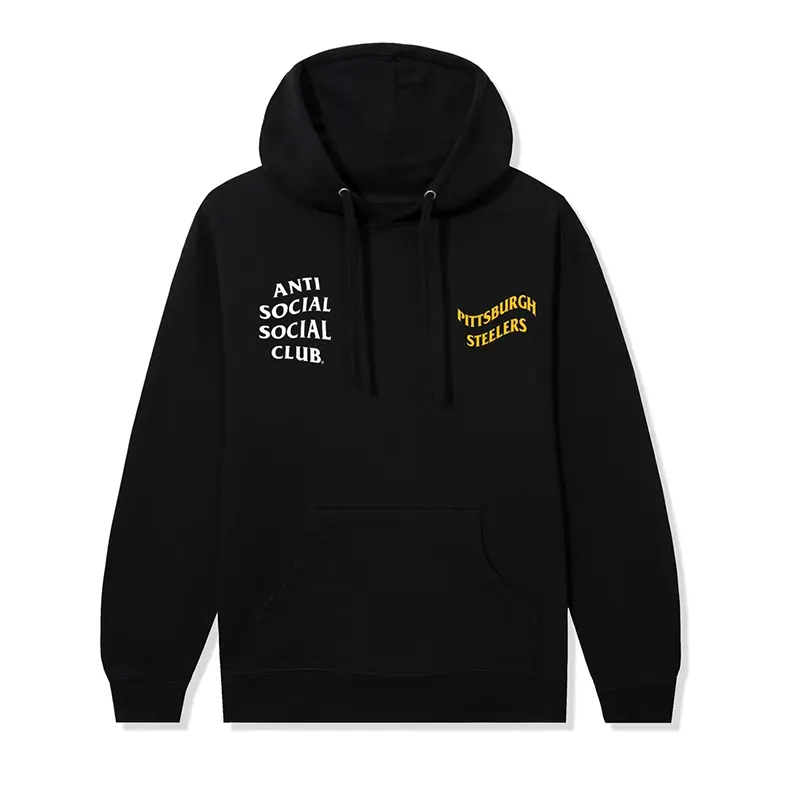 Pittsburgh Steelers AntiSocialSocialClub x NFL Black Impact Hoodie