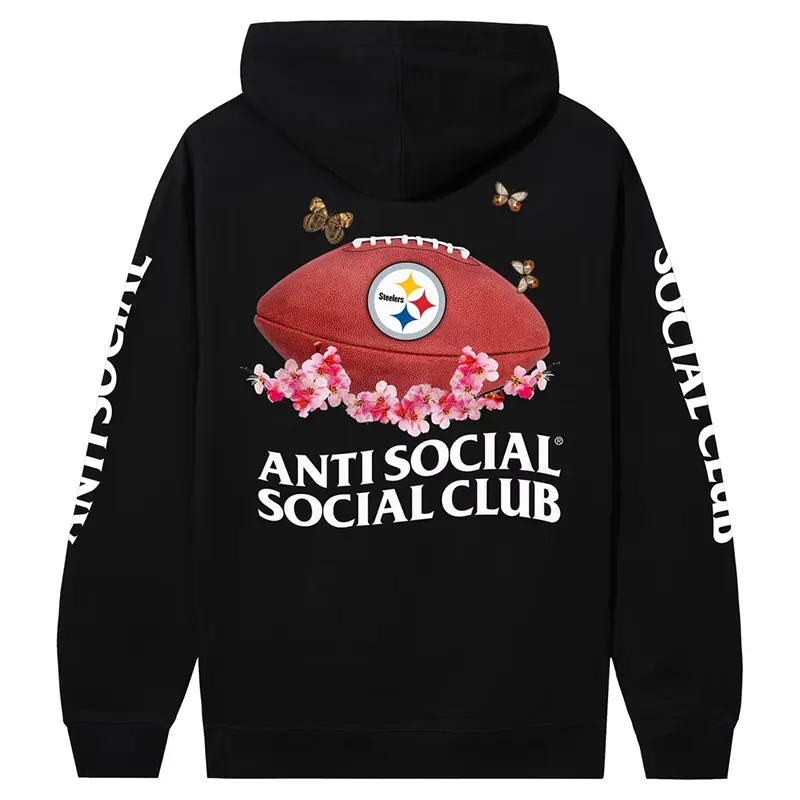 Pittsburgh Steelers AntiSocialSocialClub x NFL Impact Blossom Hoodie - Image 3
