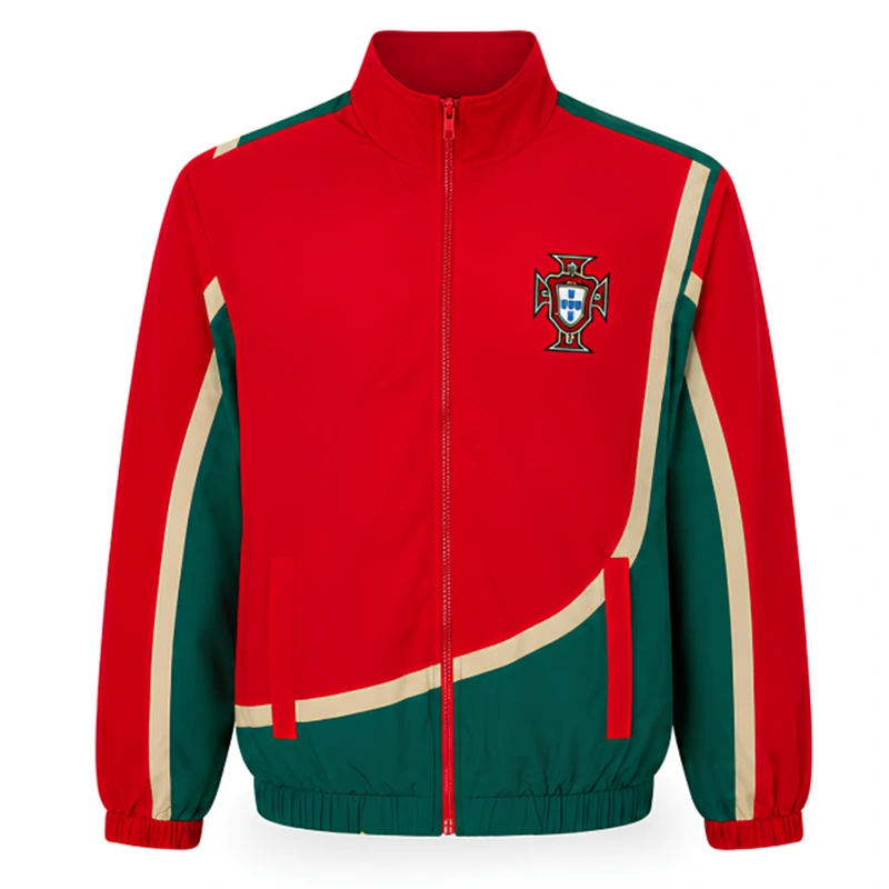Portugal Red And Green Windbreaker Jacket