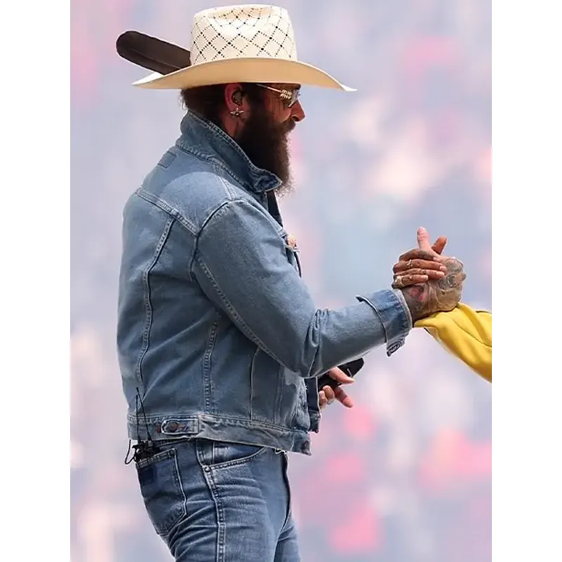 Post Malone World Cup Finals Denim Jacket - Image 4