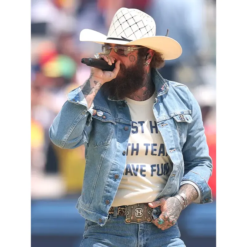 Post Malone World Cup Finals Denim Jacket - Image 3