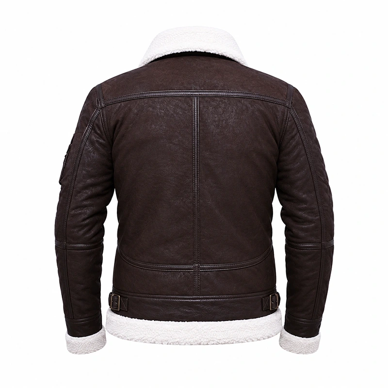 Power 50 Cent Shearling Brown Leather Jacket - Image 2