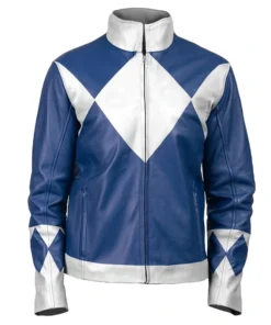 Power Rangers Blue Leather Jacket