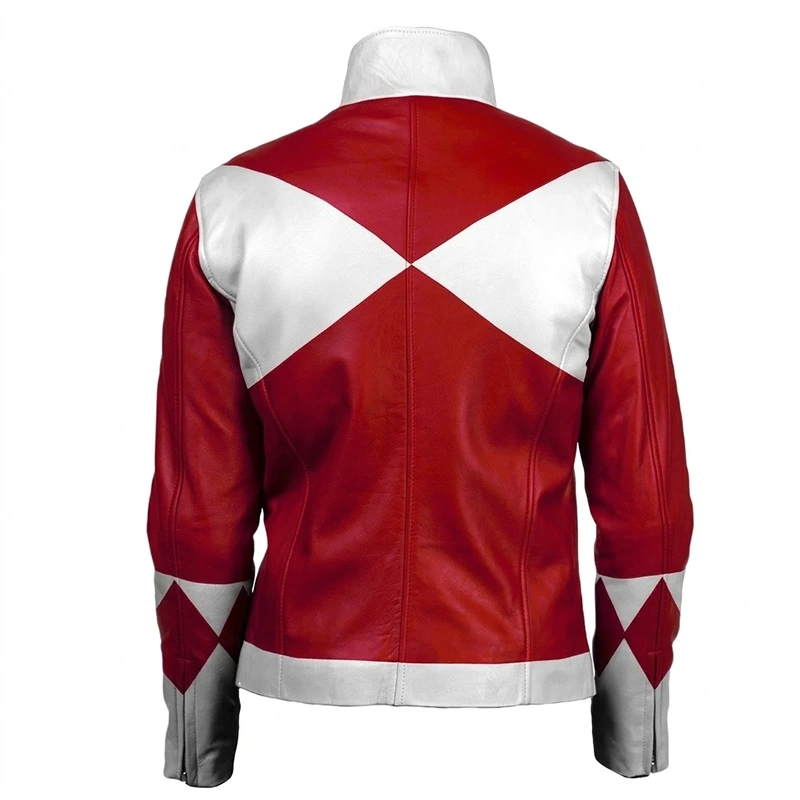 Power Rangers Red Leather Jacket - Image 2