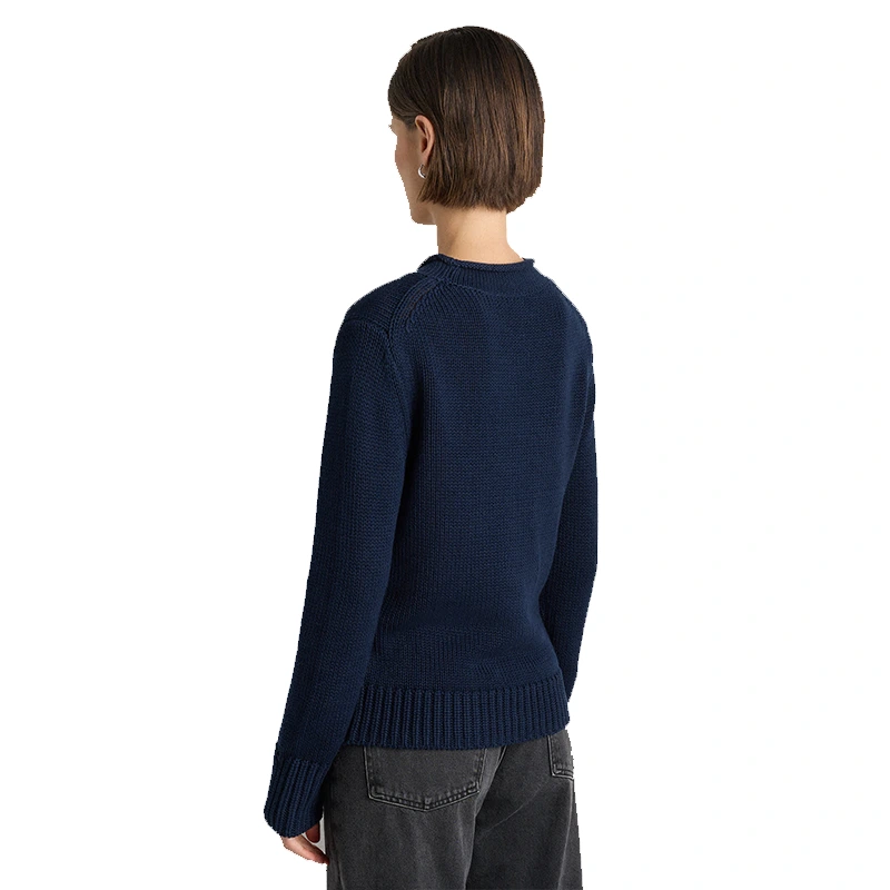 Quince Women's Roll Neck Navy Sweater - Image 7