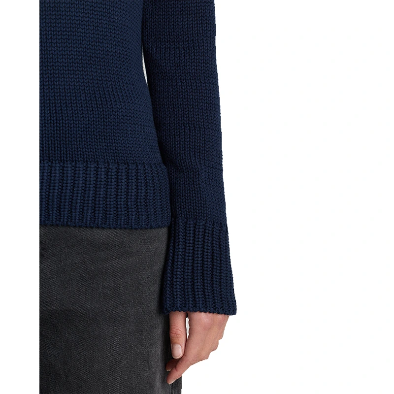 Quince Women's Roll Neck Navy Sweater - Image 6