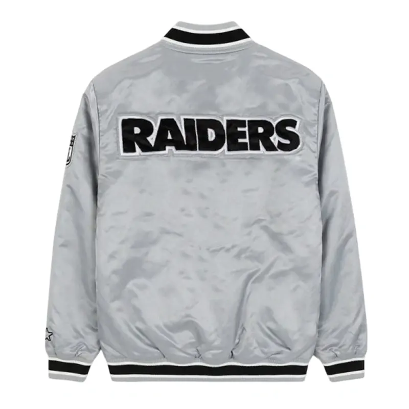 Raiders Exclusive Silver Satin Jacket - Image 2