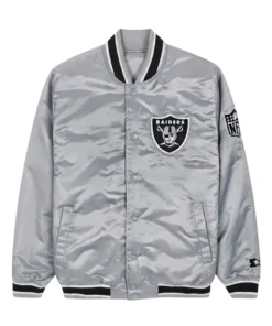 Raiders Exclusive Silver Satin Jacket