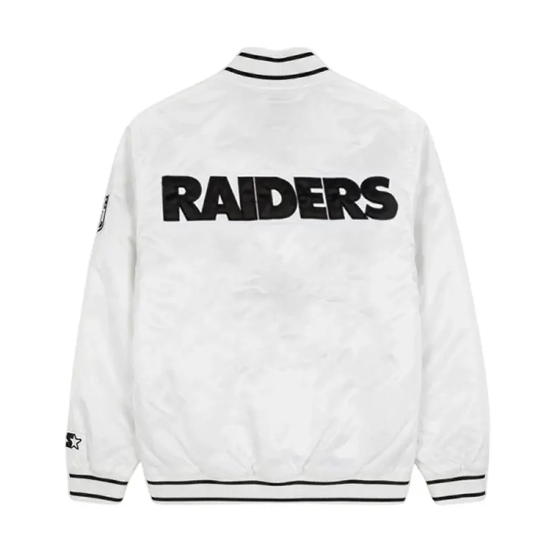 Raiders Exclusive White Satin Jacket - Image 2