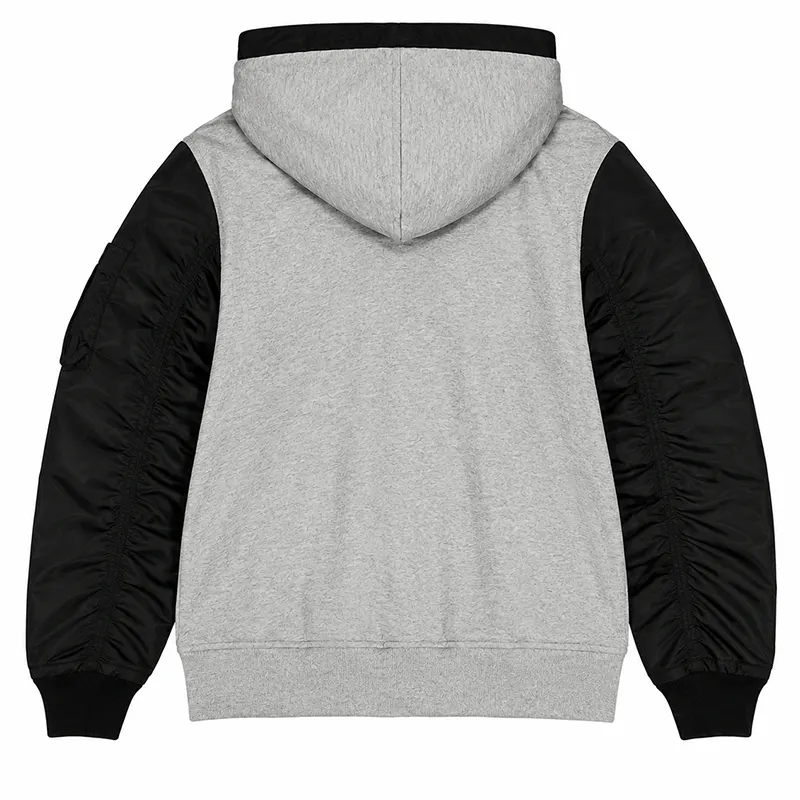 Raiders MA-1 Gray Black Hoodie - Image 2