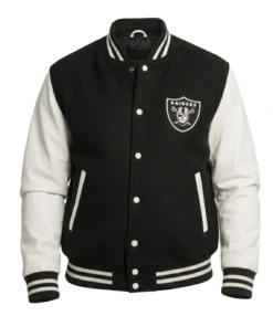 Raiders Varsity Letterman White Jacket