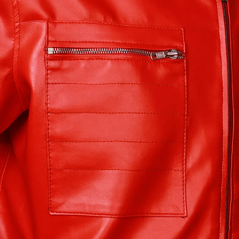 Men Light Weight Bomber Soft Lamb Leather Jacket - Image 5
