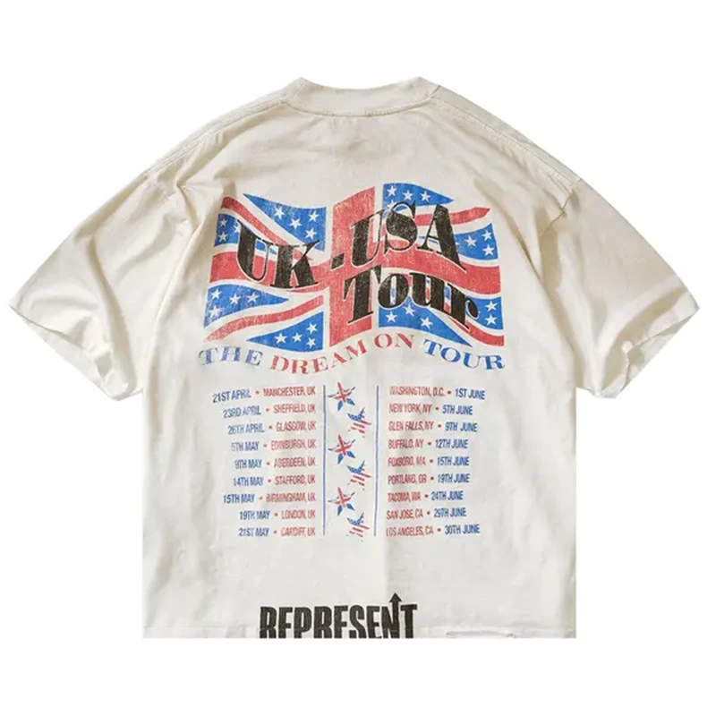 Represent Clo Dream On Tour Washed Ecru T-Shirt - Image 2