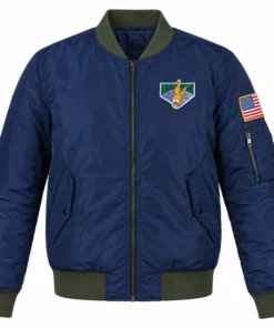 Resident Evil 4 Leon Kennedy Blue Bomber Jacket