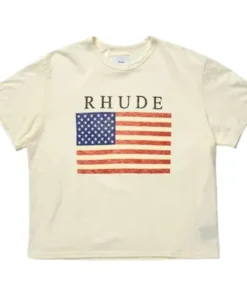 Rhude USA Flag Slub Tee