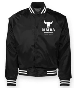 Ribera Steakhouse Tokyo Japan Black Bomber Jacket