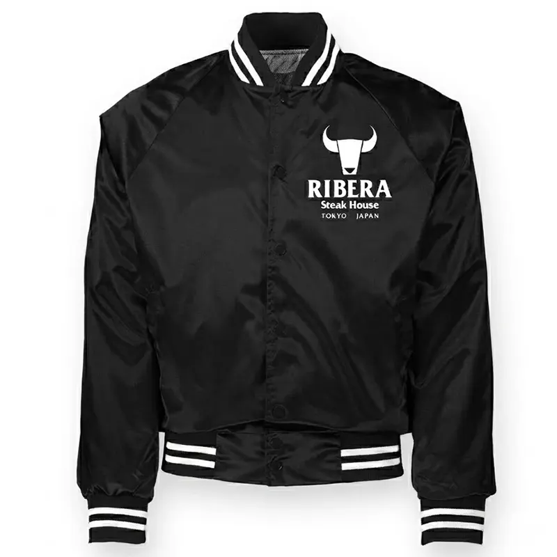 Ribera Steakhouse Tokyo Japan Black Bomber Jacket