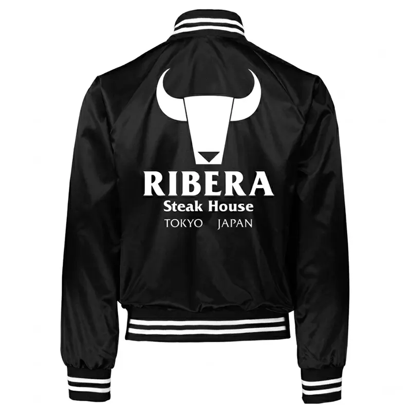 Ribera Steakhouse Tokyo Japan Black Bomber Jacket - Image 2