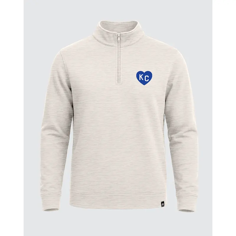 Royal KC Heart Ash Grey Heritage Pullover