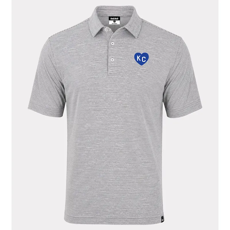 Royal KC Heart Stripe Polo
