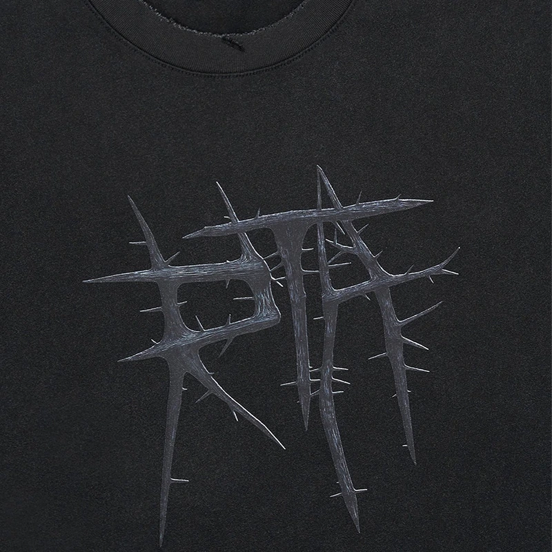 RtA Liam Short Sleeve Thorn Black T-shirt - Image 3