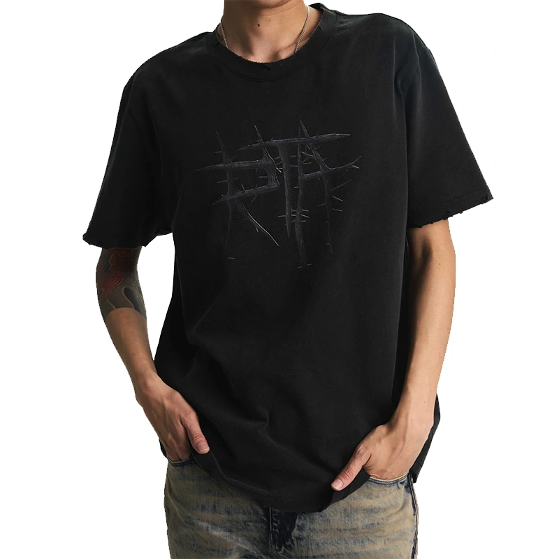 RtA Liam Short Sleeve Thorn Black T-shirt - Image 5