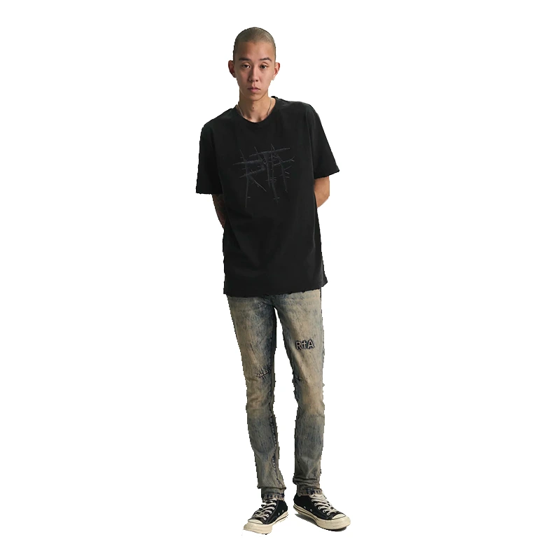 RtA Liam Short Sleeve Thorn Black T-shirt - Image 6