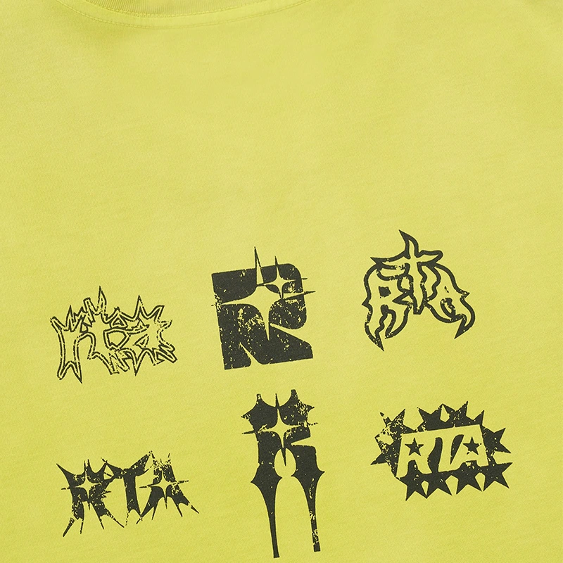 RtA Liam Short Sleeve Thorn Lemon T-shirt - Image 4