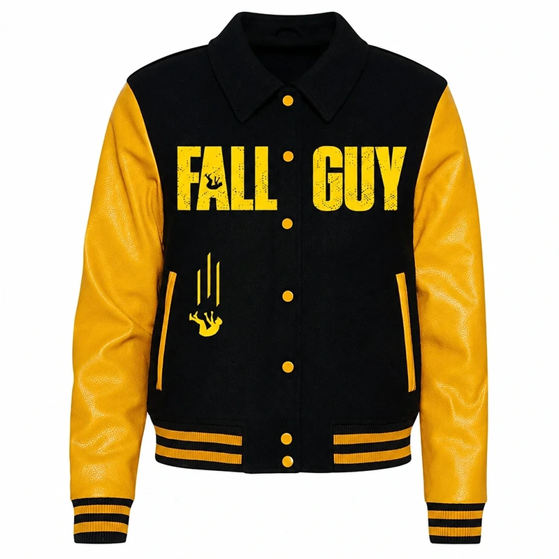 Ryan Gosling Black Yellow Varsity Jacket