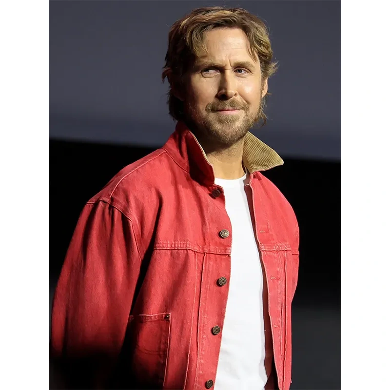 Ryan Gosling Comic-Con 2026 Red Denim Jacket