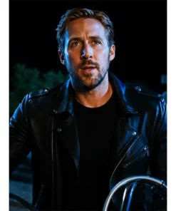 Ryan Gosling Ghost Rider Black Leather Jacket