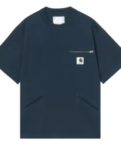 Sacai x Carhartt WIP Blue Cotton Jersey T-Shirt