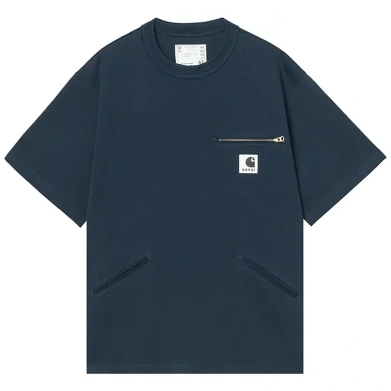 Sacai x Carhartt WIP Blue Cotton Jersey T-Shirt