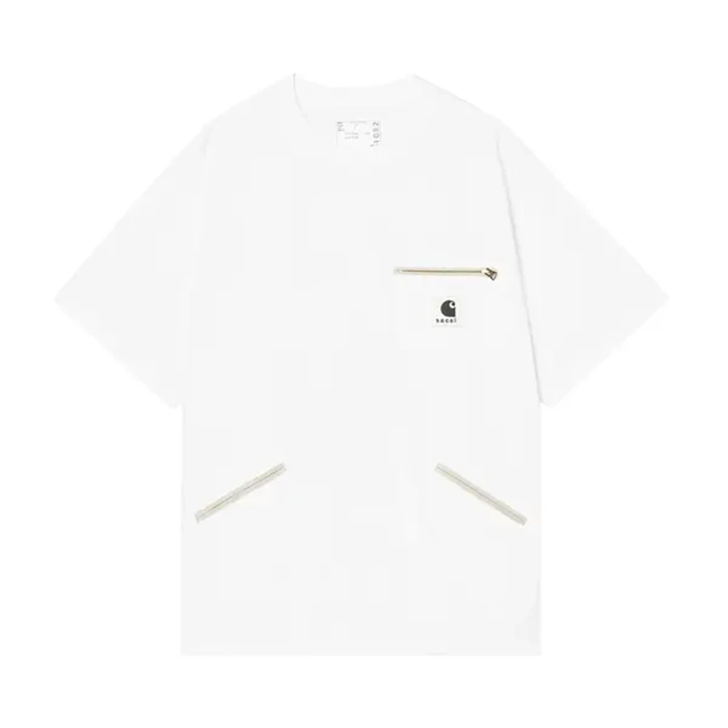 Sacai x Carhartt WIP Cotton White Jersey T-Shirt