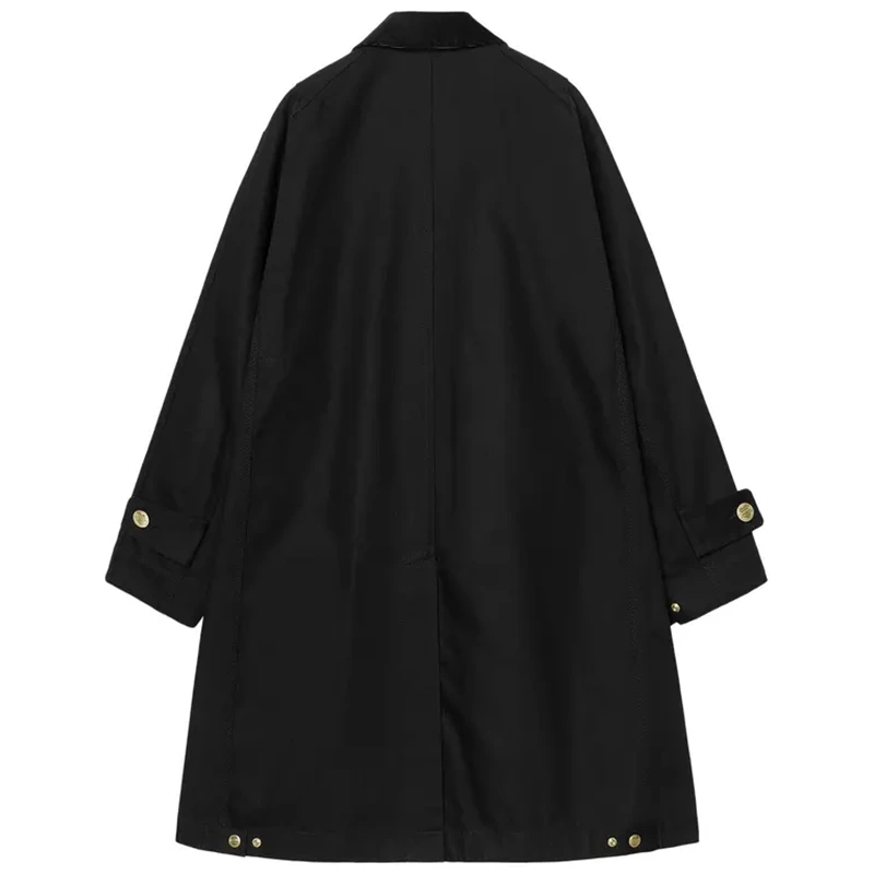 Sacai x Carhartt WIP Duck Black Long Coat - Image 2