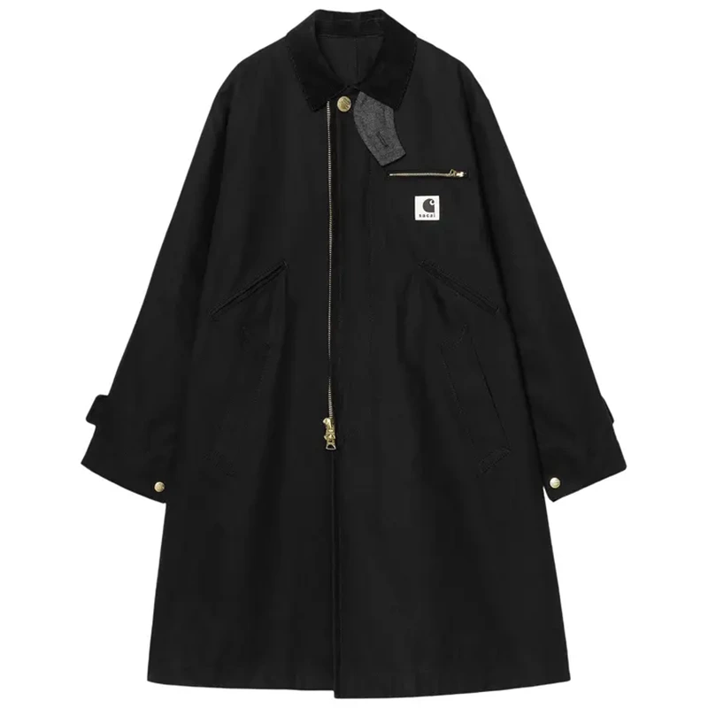 Sacai x Carhartt WIP Duck Black Long Coat