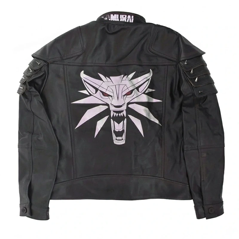 Samurai Wolf School Leather Jacket - Image 2