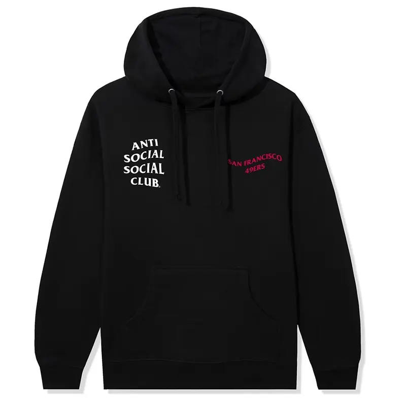 San Francisco 49ers AntiSocialSocialClub x NFL Black Impact Hoodie