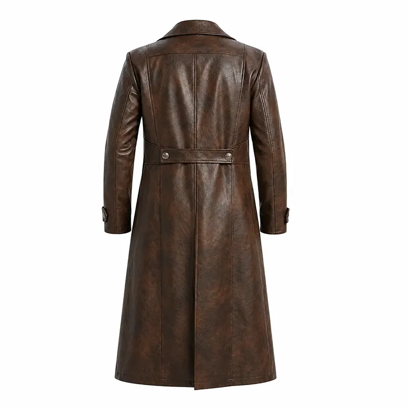 Spider-Man Noir Spider Noir Brown Leather Coat - Image 2