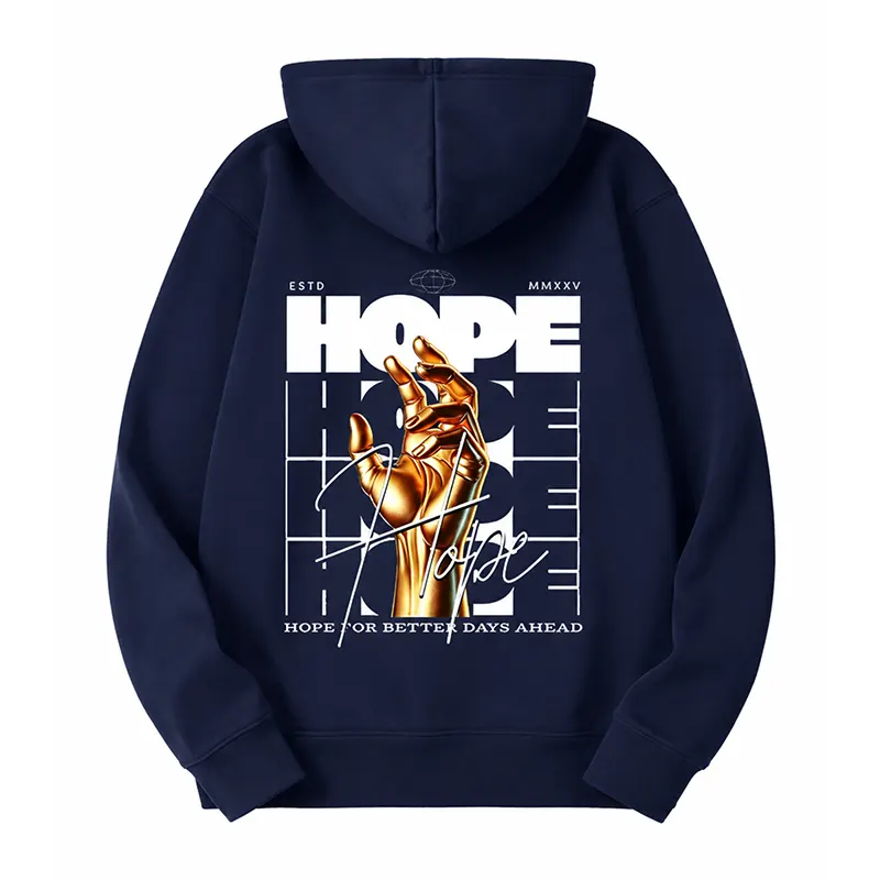 Stegaro Hope Navy Blue Hoodie - Image 2