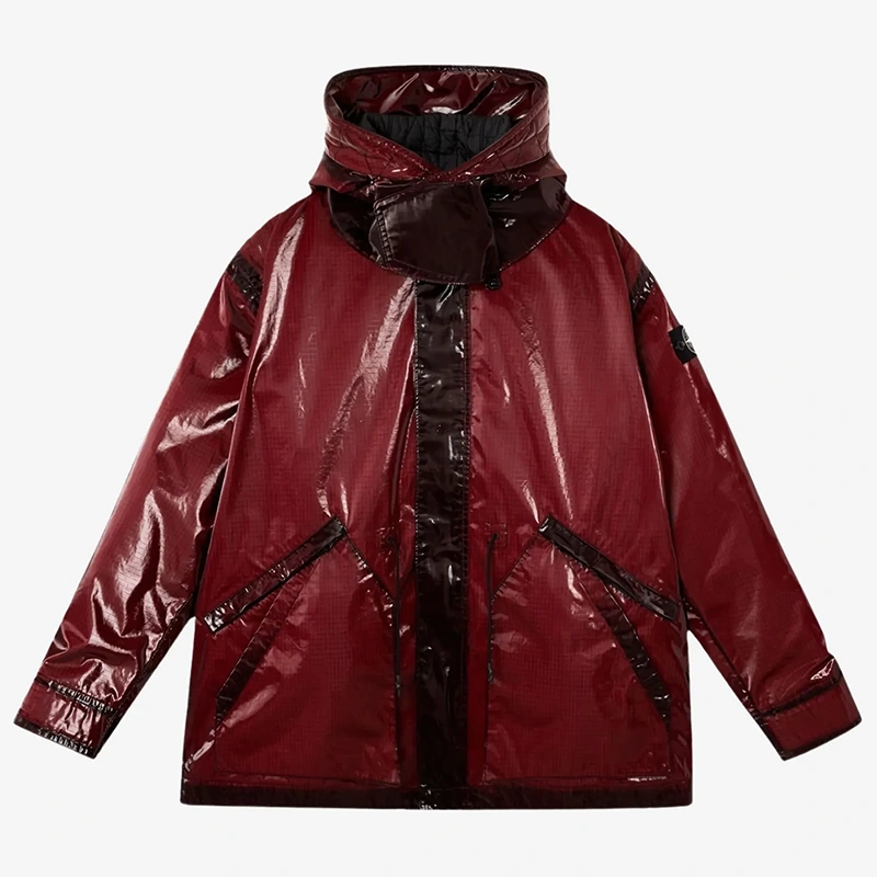 Stone Island Prismatic-Effect Hooded Coat