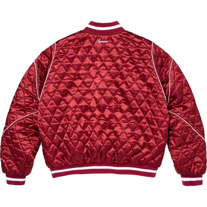 Supreme Champion Quilted Satin Varsity Jacket - Image 2