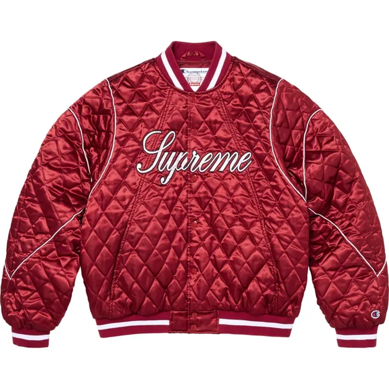 Supreme Champion Quilted Satin Varsity Jacket